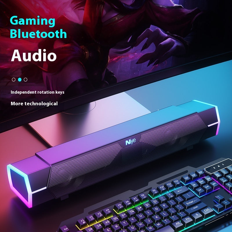 Bluetooth Dual Subwoofer Theater Level Surround Computer Speaker