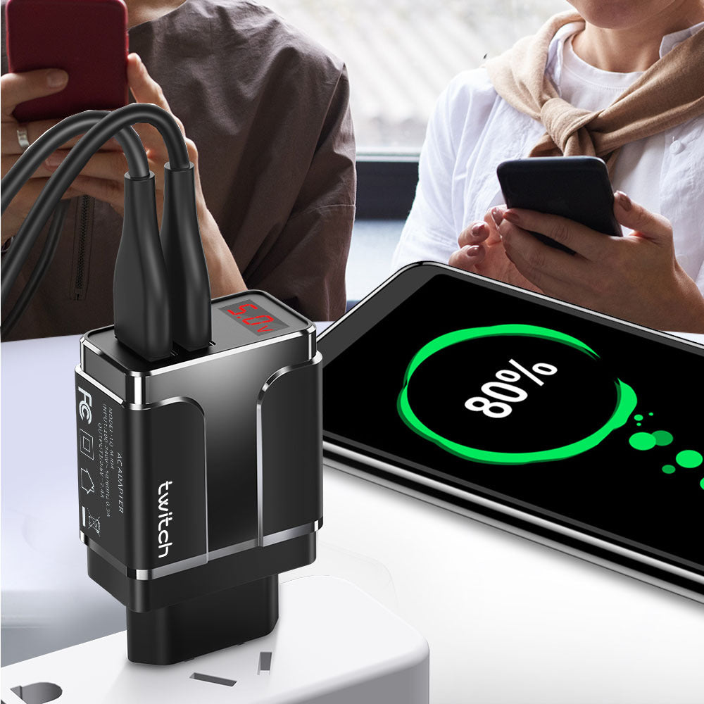 Dual USB2.4A smart charging head