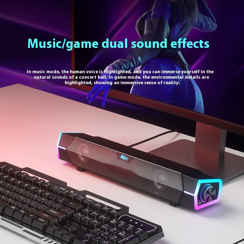 Bluetooth Dual Subwoofer Theater Level Surround Computer Speaker