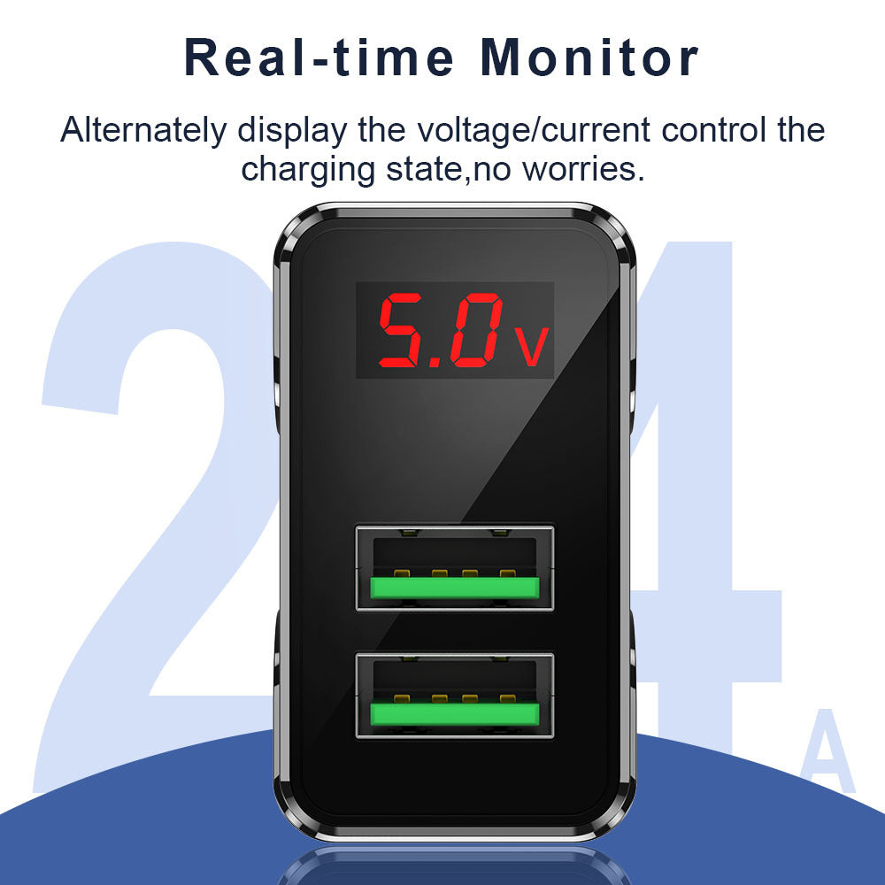 Dual USB2.4A smart charging head