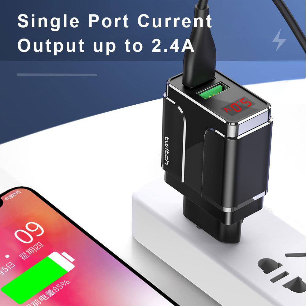 Dual USB2.4A smart charging head