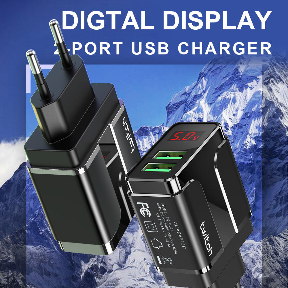 Dual USB2.4A smart charging head