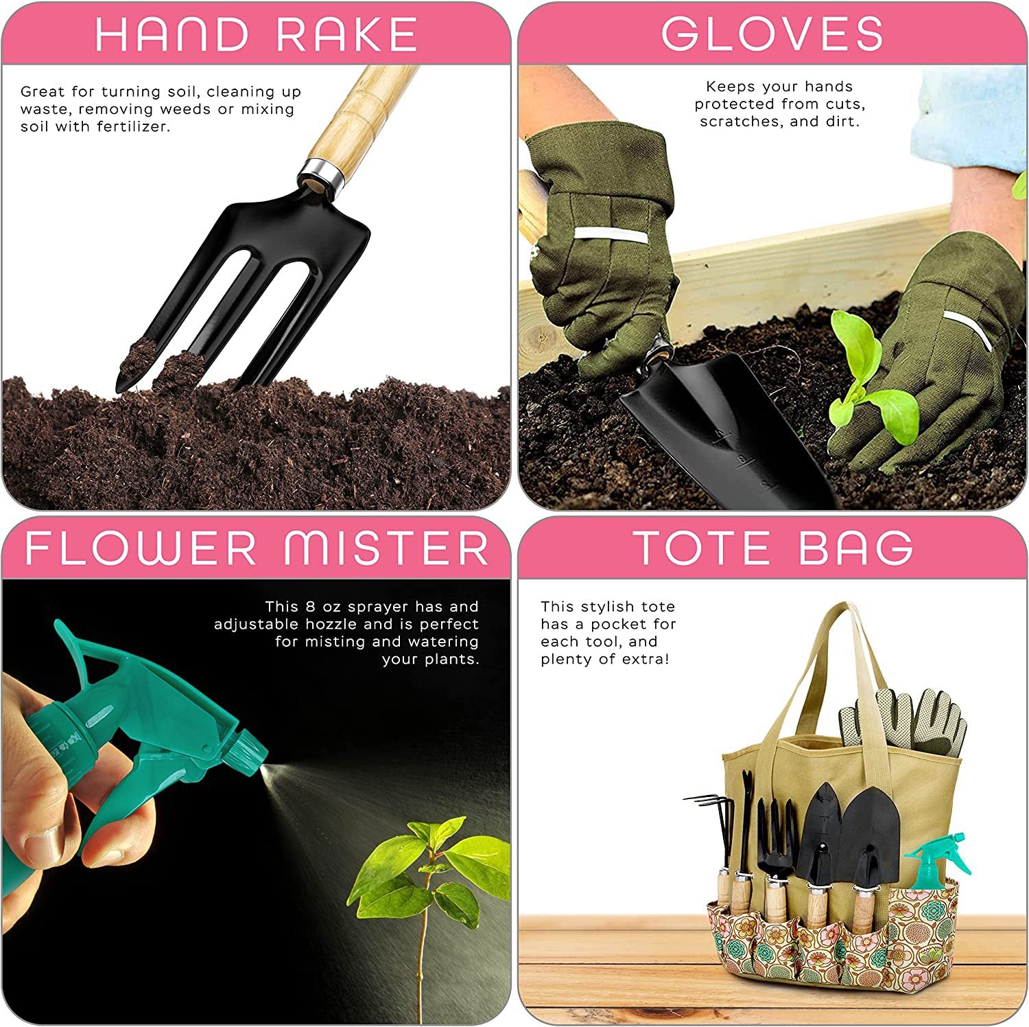 Hot Selling Stainless Steel Gardening Tools Suit