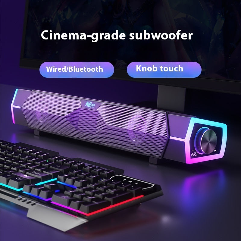 Bluetooth Dual Subwoofer Theater Level Surround Computer Speaker