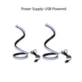 2Pcs Creative Spiral Three-Color Adjustable LED Desk Lamp, USB-Powered
